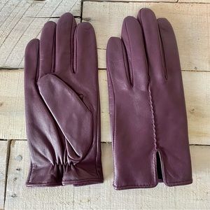 NWOT ECHO Purple Leather Gloves - Women’s L